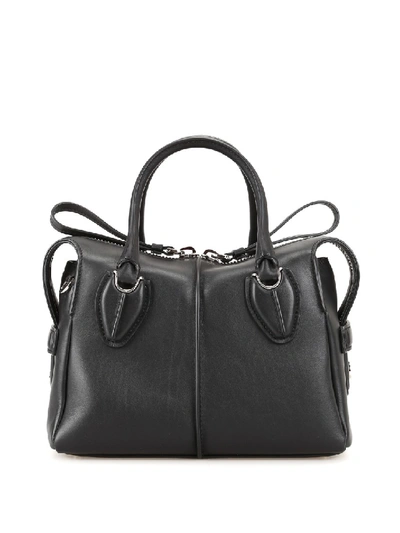 Shop Tod's D-styling Black Leather Bowling Bag