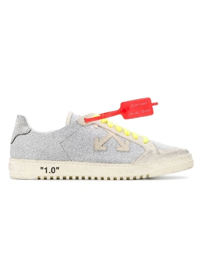 Shop Off-white Silver Men's 2.0 Security Tag Sneakers In White