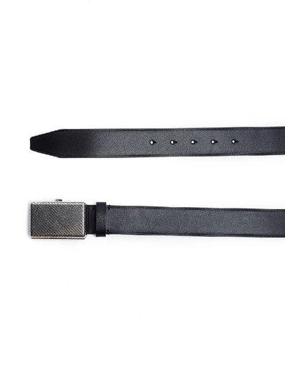 Shop Balenciaga Purse Buckle Leather Belt In Black