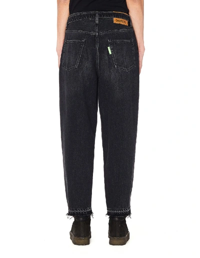 Shop Doublet Black Cotton & Cashmere Jeans