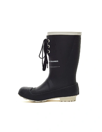 Shop Undercover Black Printed Rubber Boots