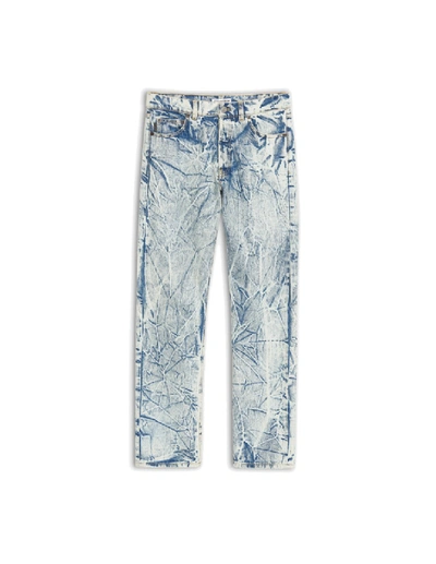 Shop Balenciaga Washed Denim Standard Jeans In White