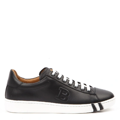 Shop Bally Wivian Black Leather Sneakers