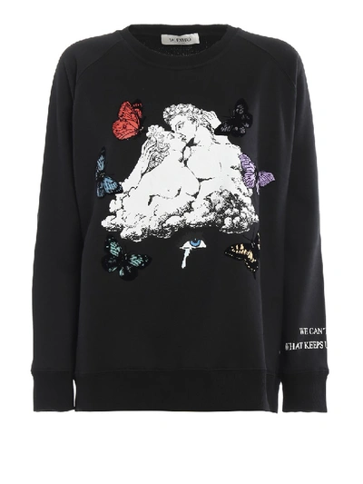 Shop Valentino Undercover Print Sweatshirt In Black