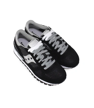 Shop Saucony Originals Shadow Black/silver Sneaker