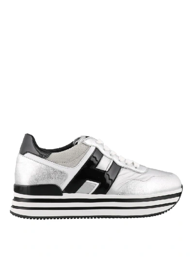 Shop Hogan H483 Platform Sneakers In White