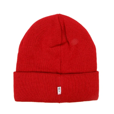 Shop Gcds Red Wool Hat With Logo