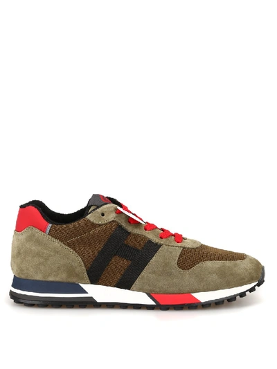 Shop Hogan H383 Retro Running Sneakers In Brown