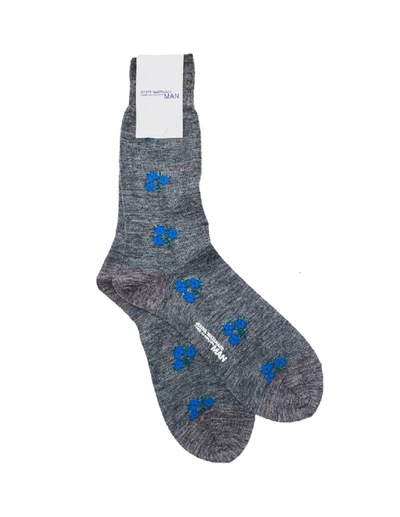 Shop Junya Watanabe Grey & Blue Socks