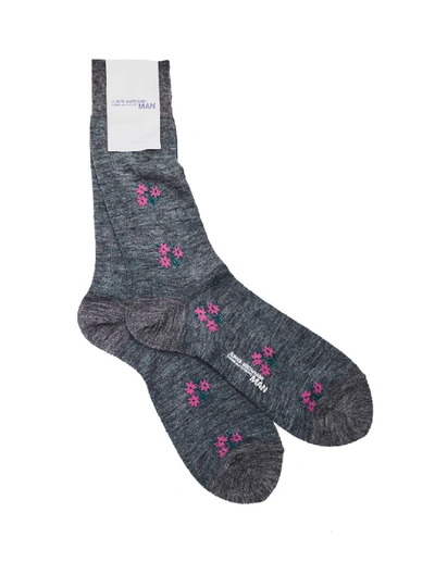 Shop Junya Watanabe Grey & Pink Socks