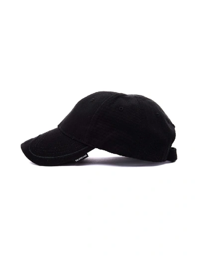 Shop Balenciaga Black Bb Mode Cotton Cap