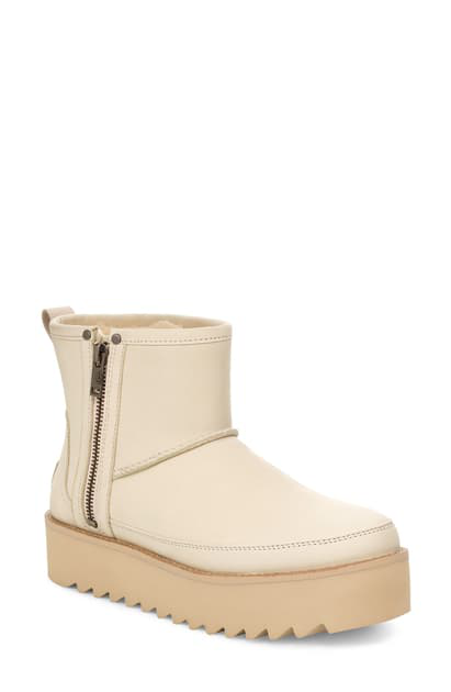 ugg classic rebel biker mini bone