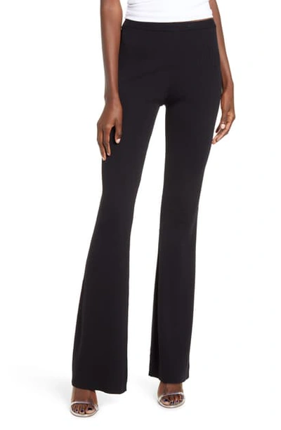 Shop Tiger Mist Lucy Knit Flare Pants In Black