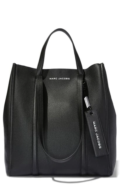 Shop Marc Jacobs The Tag 31 Leather Tote In Black