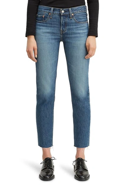 Shop Levi's 501 Tapered Raw Hem Jeans In Sansome Daze
