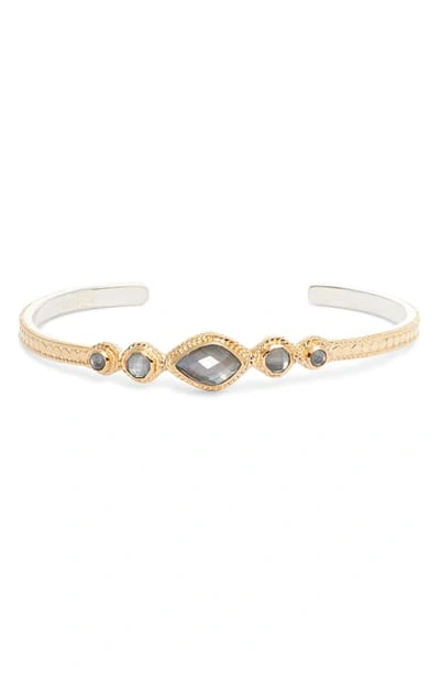 Shop Anna Beck Quartz Station Cuff Bracelet (nordstrom Exclusive) In Gold/ Grey Quartz
