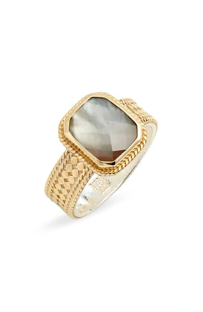 Shop Anna Beck Cushion Stone Ring (nordstrom Exclusive) In Gold/ Grey Quartz