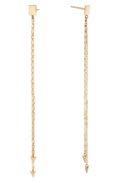 Shop Lana Jewelry Malibu Chain Linear Earrings In Yellow Gold