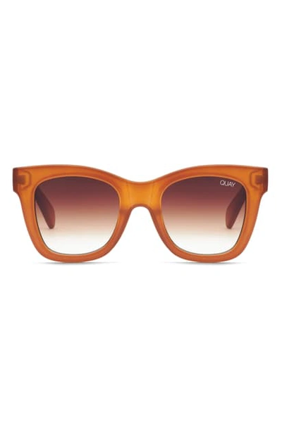 Shop Quay After Hours 50mm Square Sunglasses In Brown/ Brown