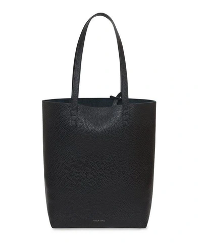 Shop Mansur Gavriel Leather Everyday Tote Bag In Black