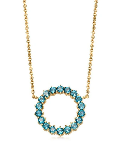 Shop Astley Clarke Gold Plated Vermeil Silver Linia London Blue Topaz Pendant Necklace