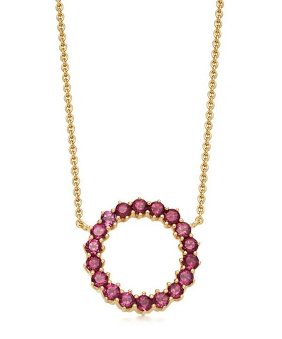 Shop Astley Clarke Gold Plated Vermeil Silver Linia Rhodolite Pendant Necklace