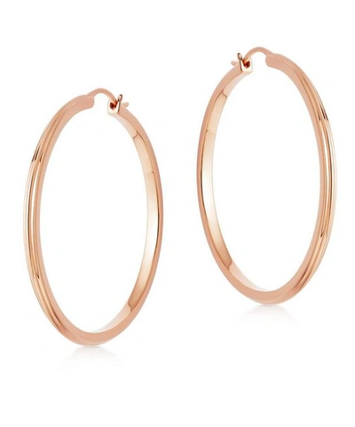 Shop Astley Clarke Rose Gold Plated Vermeil Silver Large Linia Hoop Earrings