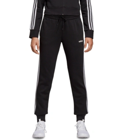 Shop Adidas Originals Adidas Women's Essentials Fleece 3-stripe Joggers In Black/white