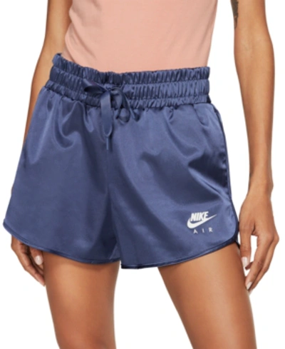 Shop Nike Air Satin Shorts In Sand Purple
