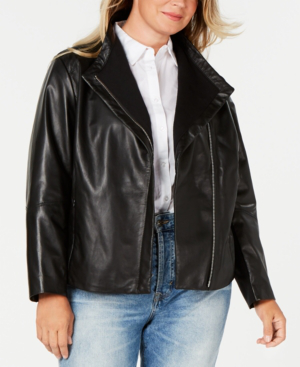 plus size leather jacket sale