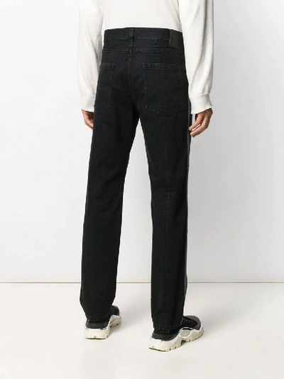 Shop Ambush Reflective Panel Jeans Black