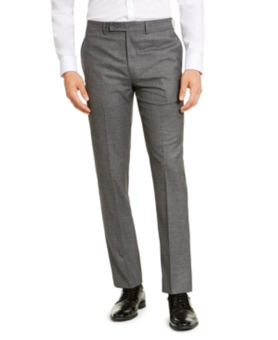 Shop Calvin Klein Men's Slim-fit Stretch Dress Pants In Grey