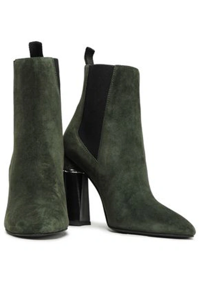 Shop 3.1 Phillip Lim / フィリップ リム Drum Suede Ankle Boots In Leaf Green
