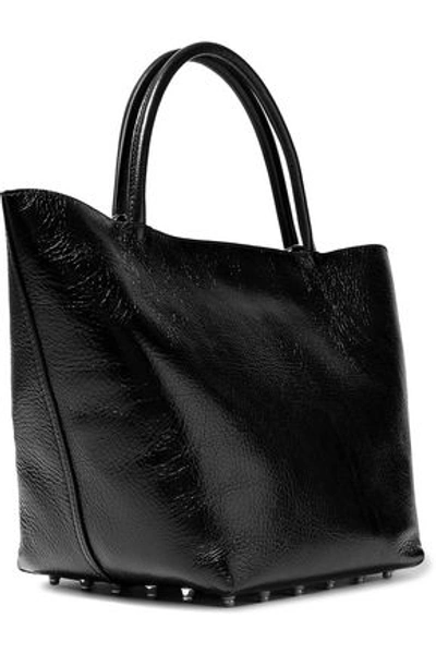 Shop Alexander Wang Coated Textured-leather Tote In Black