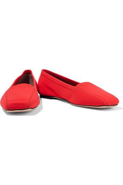 Shop Rosetta Getty Neoprene Loafers In Red