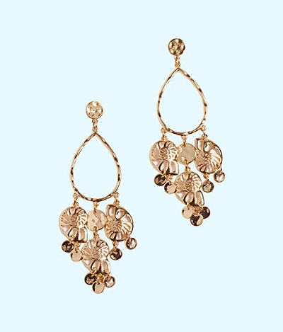Shop Lilly Pulitzer Feeling Nautilus Chandelier Earrings In Gold Metallic