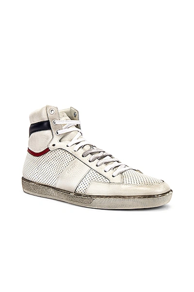 Shop Saint Laurent Court Classic High Top Sneakers In White