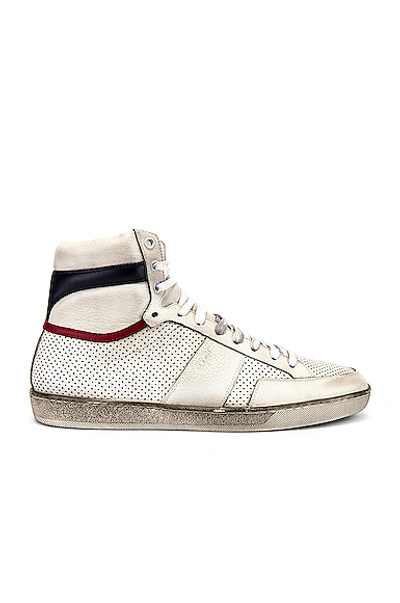 Shop Saint Laurent Court Classic High Top Sneakers In White