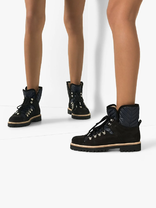 ganni winter hiking shearling boots
