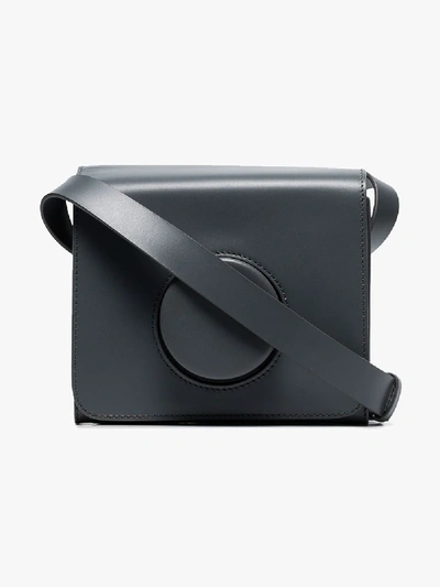 Shop Lemaire Grey Leather Camera Bag