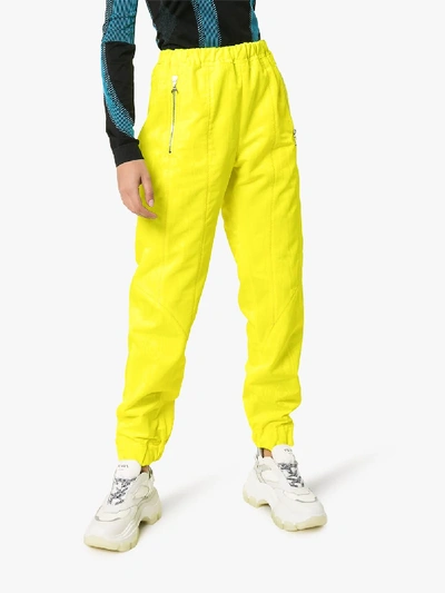 Shop Marine Serre Elasticated Track Pants In Yellow