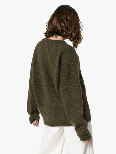 Shop Acne Studios Pullover Mit Lockerem Schnitt In Green