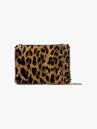Shop Paco Rabanne Multicoloured Iconic Leopard Print Shoulder Bag In Brown
