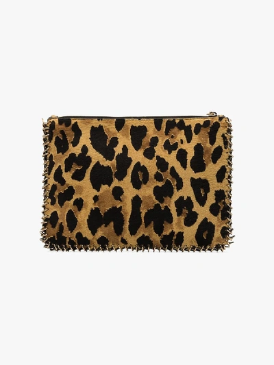 Shop Paco Rabanne Multicoloured Iconic Leopard Print Shoulder Bag In Brown