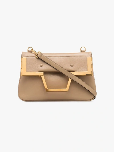 Shop Fendi Small Shopping Flap Tote Bag In Neutrals