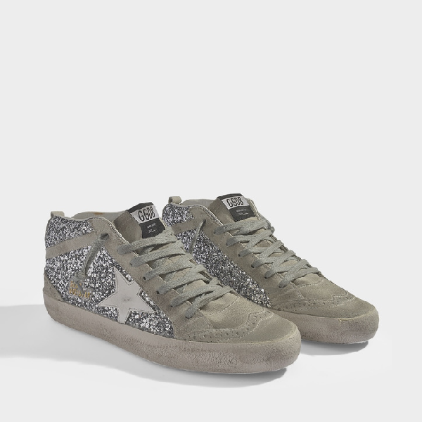 golden goose mid star silver glitter