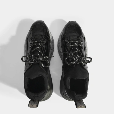Shop Stella Mccartney Eclypse Trainers Laces In Black Eco-leather