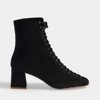 Shop By Far Becca Ankle Boots In Black Suede