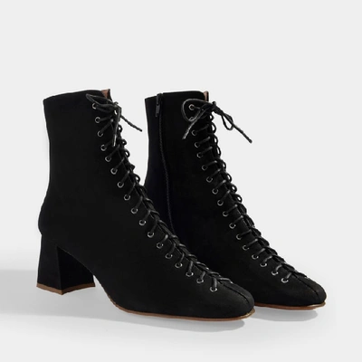 Shop By Far Becca Ankle Boots In Black Suede