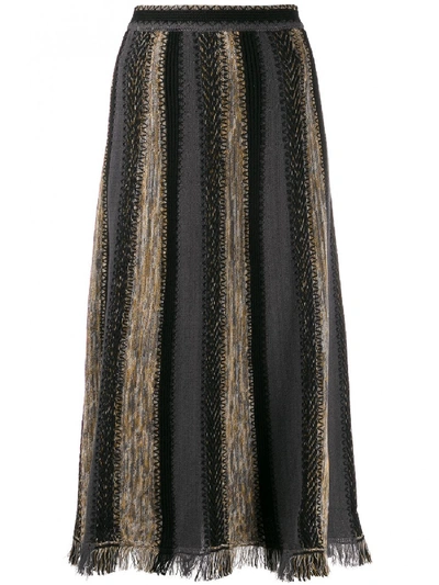 Shop M Missoni Wool Skirt In Multicolor